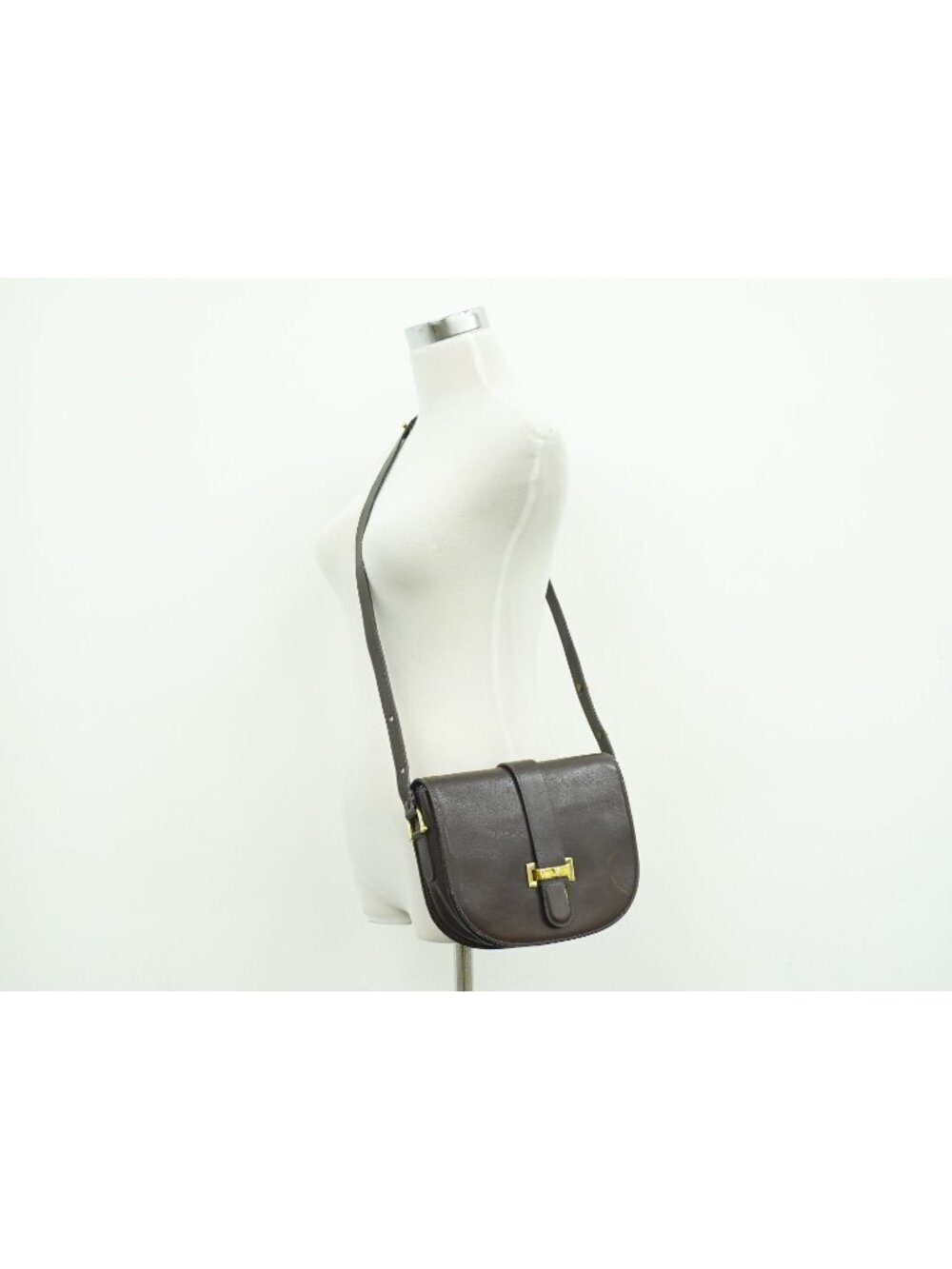 Celine Leather Shoulder Bag Pochette Brown - Picture 6 of 9